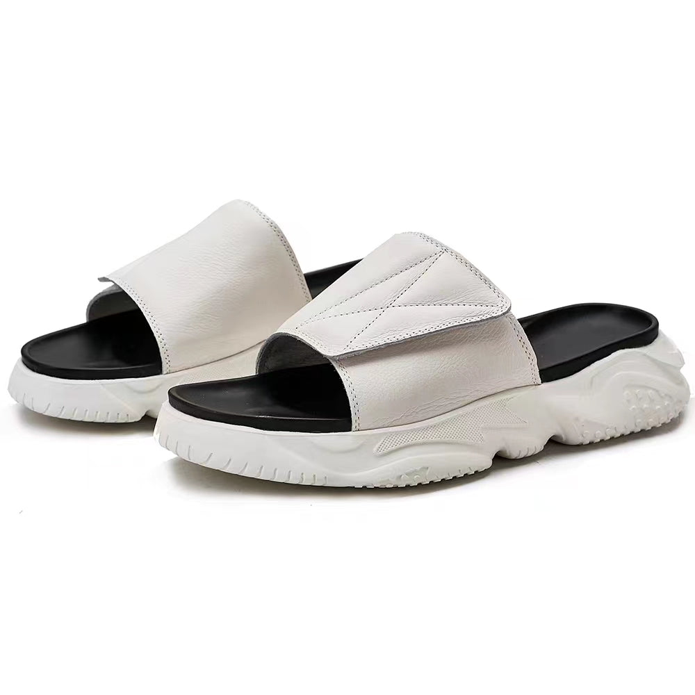 Men's Leather Business Slippers