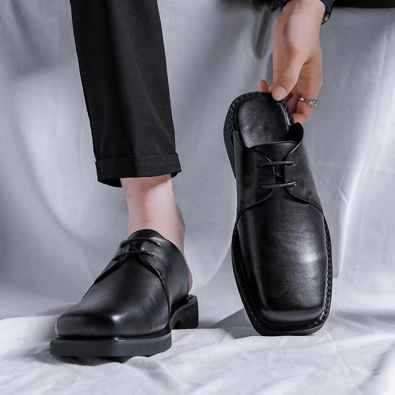Men's Leather Business Slippers