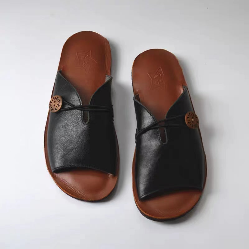 Women's vintage flat slippers