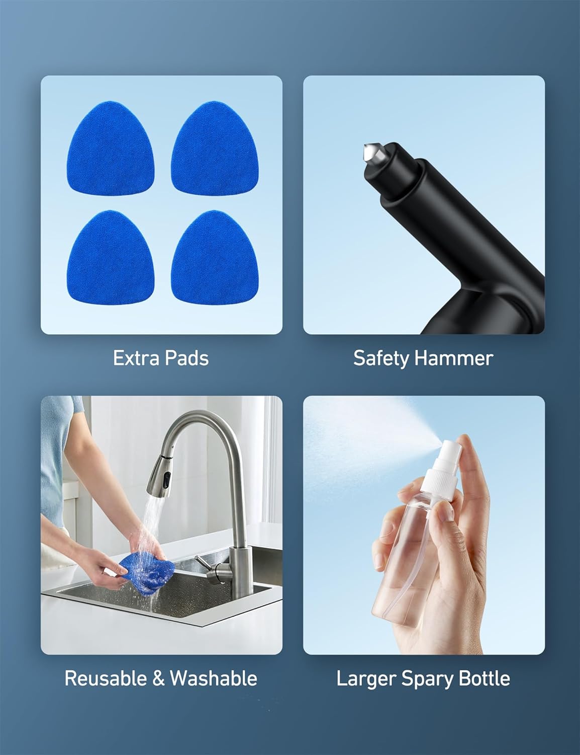 Microfiber Car Window Cleaning Tool with Extendable Handle & 2 Cloth Pad Head - BUY 2 GET 1 FREE/BUY 3 GET 2 FREE