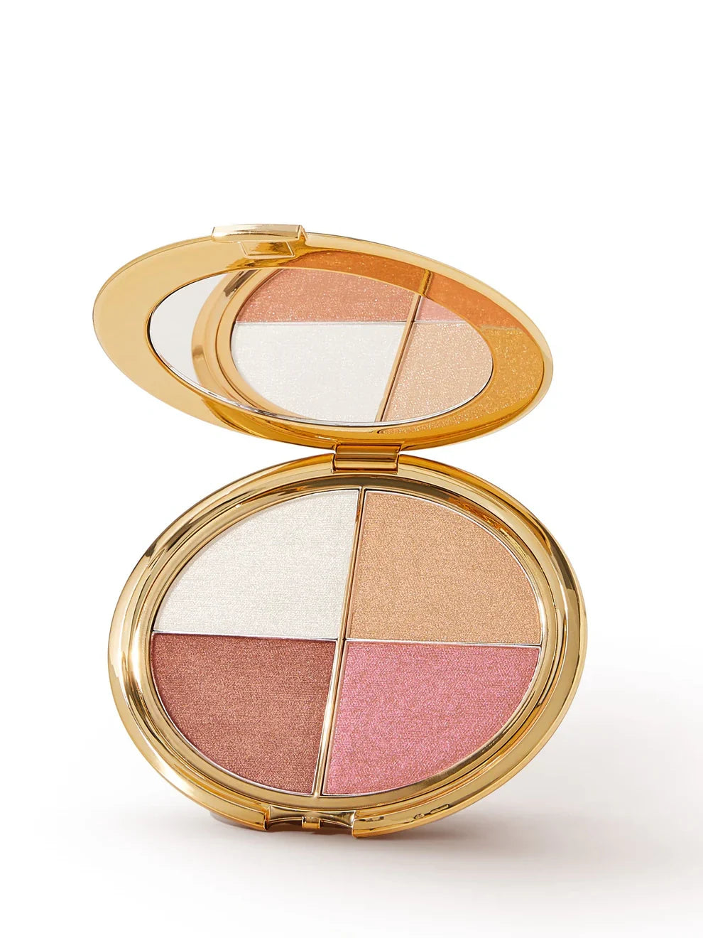 Radiance Boost Highlighter Eye & Cheek Palette – 4-in-1 Highlighter, Eyeshadow & Blush, Multi-Use Glow Palette for Effortless Natural Radiance & Sculpted Finish