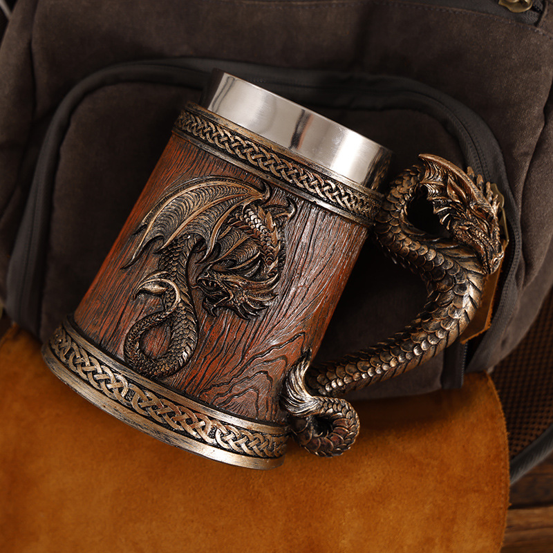 Creative 3D Retro Dragon HeadMug