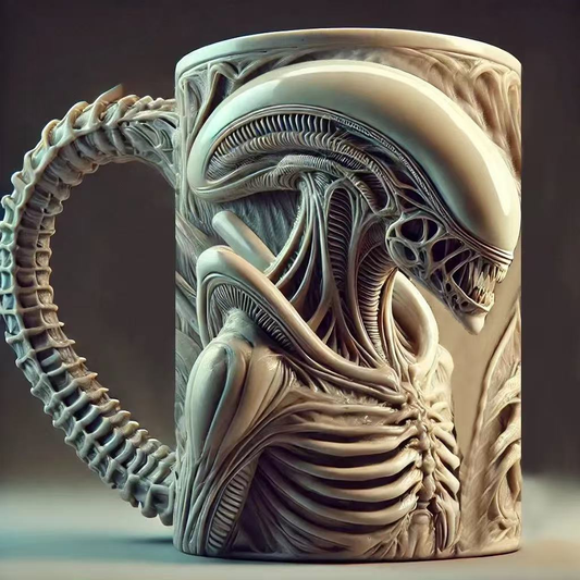 Personalized 3D Printed Alien Coffee Mug
