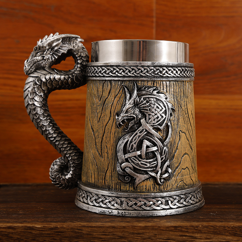 Creative 3D Retro Dragon HeadMug