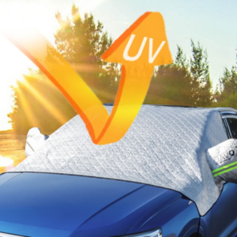 🚗 BUY 1 GET 1 FREE! ✨ 4-Layer Magnetic Windshield Car Cover - Thermal Insulation & Frost Protection with Easy Installation ❄️🔗