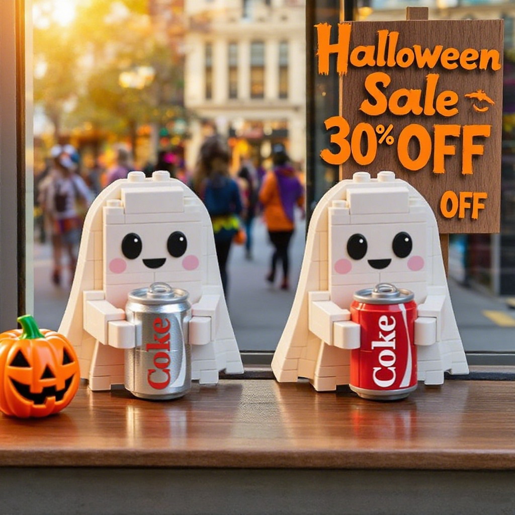 2025 Halloween Limited -- Soda-Loving Ghost Brick Set👻
