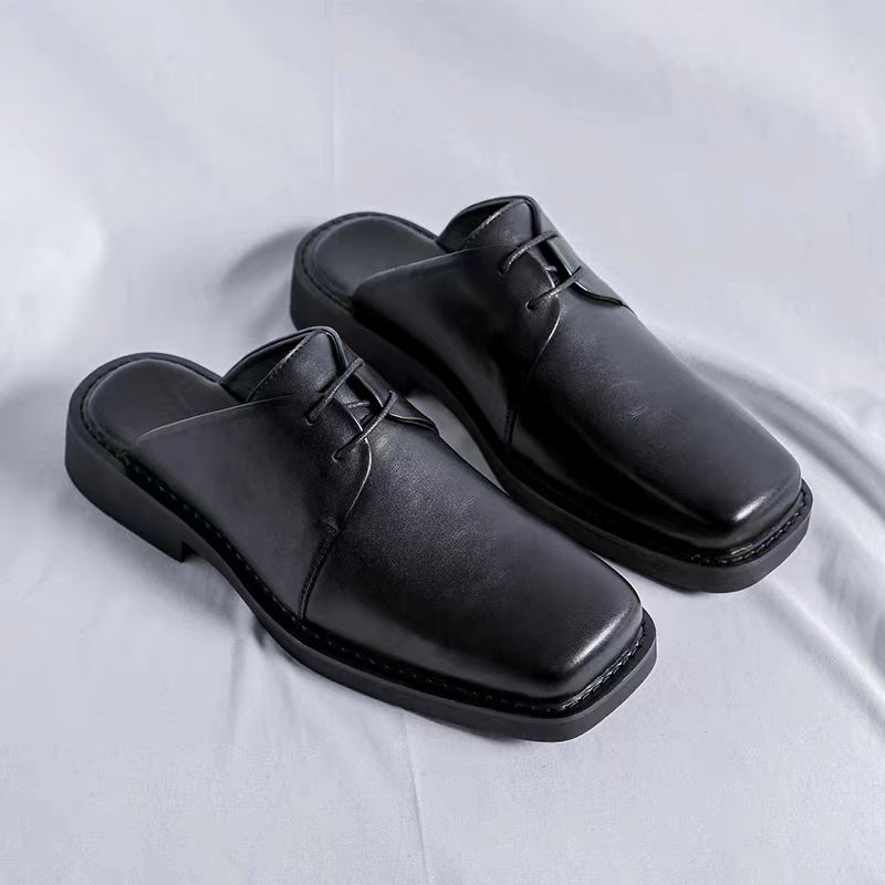 Men's Leather Business Slippers