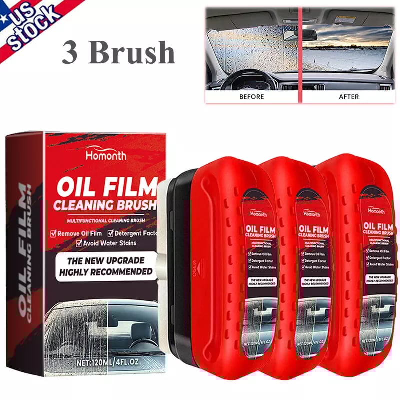 🔥 New upgrade Glass cleaning board-Automotive Oil Film Cleaning Brush