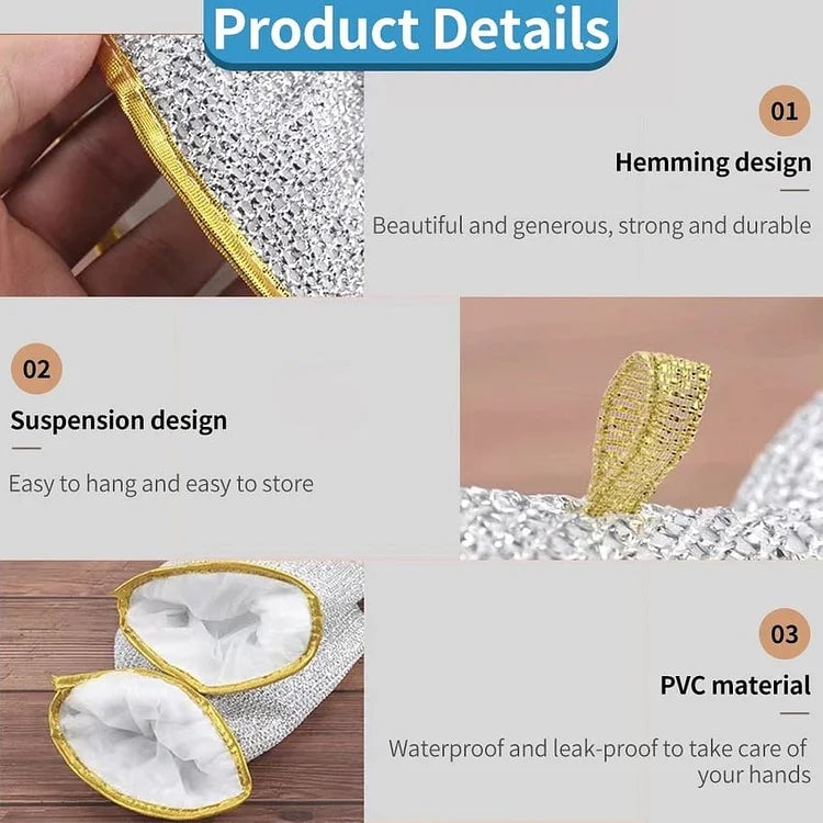 Dishwashing Wire Gloves【Upgraded Vrsion - Double Layer Antifreeze and Waterproof!】