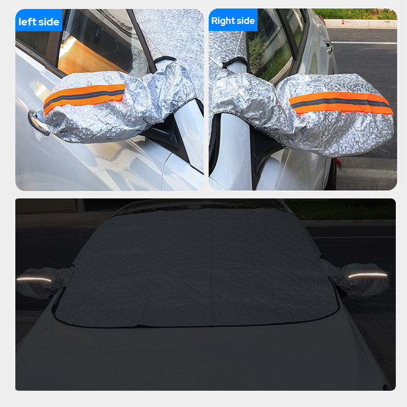 🚗 BUY 1 GET 1 FREE! ✨ 4-Layer Magnetic Windshield Car Cover - Thermal Insulation & Frost Protection with Easy Installation ❄️🔗