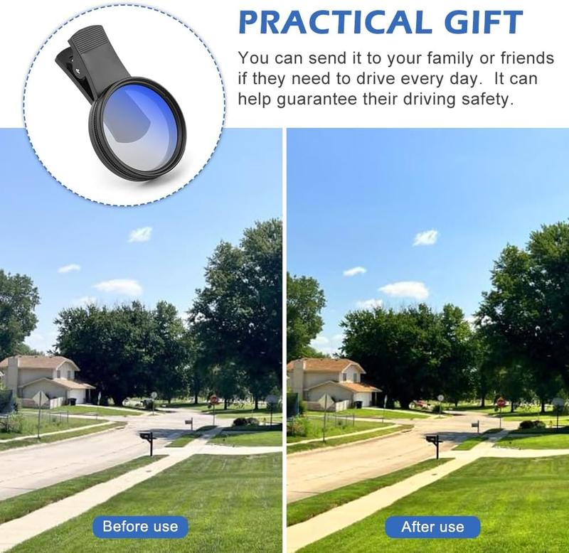 🔥52mm Clip-on CPL Phone Camera Lens Filter Kit