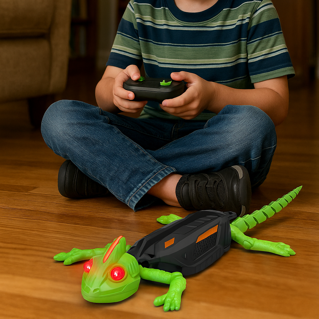 Wall Crawler Gecko LED RC Toy for Indoor Family Fun &Prank Gifts