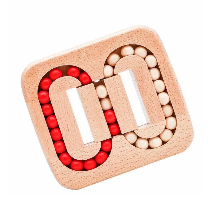 Rotating Magic Bean Fingertip Toy Wood Puzzles For Adults Kids IQ Game