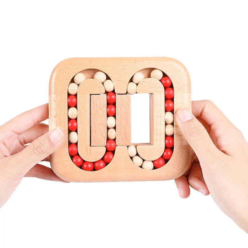 Rotating Magic Bean Fingertip Toy Wood Puzzles For Adults Kids IQ Game