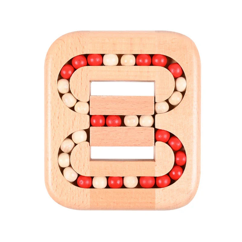 Rotating Magic Bean Fingertip Toy Wood Puzzles For Adults Kids IQ Game