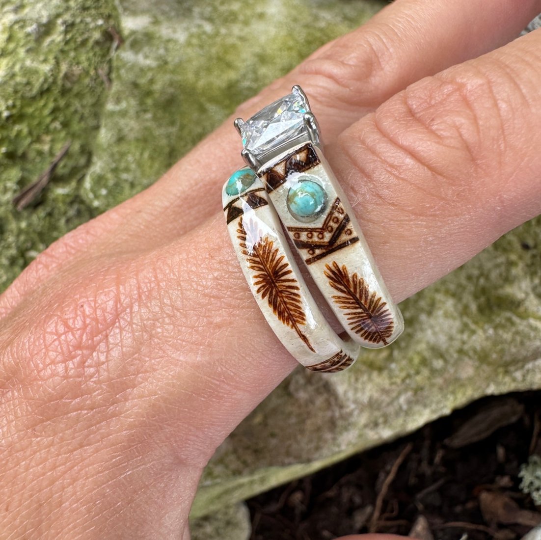 🔥LAST DAY 49% OFF--💍Hand Carved Antler Ring