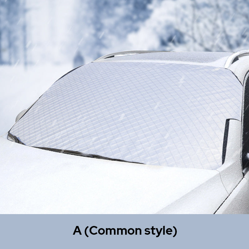 🚗 BUY 1 GET 1 FREE! ✨ 4-Layer Magnetic Windshield Car Cover - Thermal Insulation & Frost Protection with Easy Installation ❄️🔗