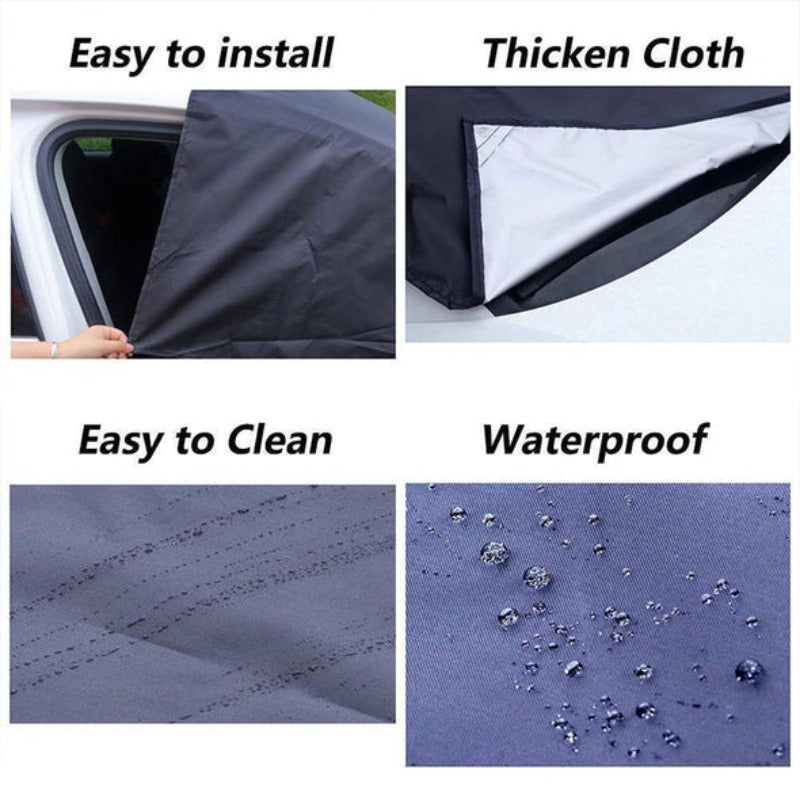 🚗 BUY 1 GET 1 FREE! ✨ 4-Layer Magnetic Windshield Car Cover - Thermal Insulation & Frost Protection with Easy Installation ❄️🔗