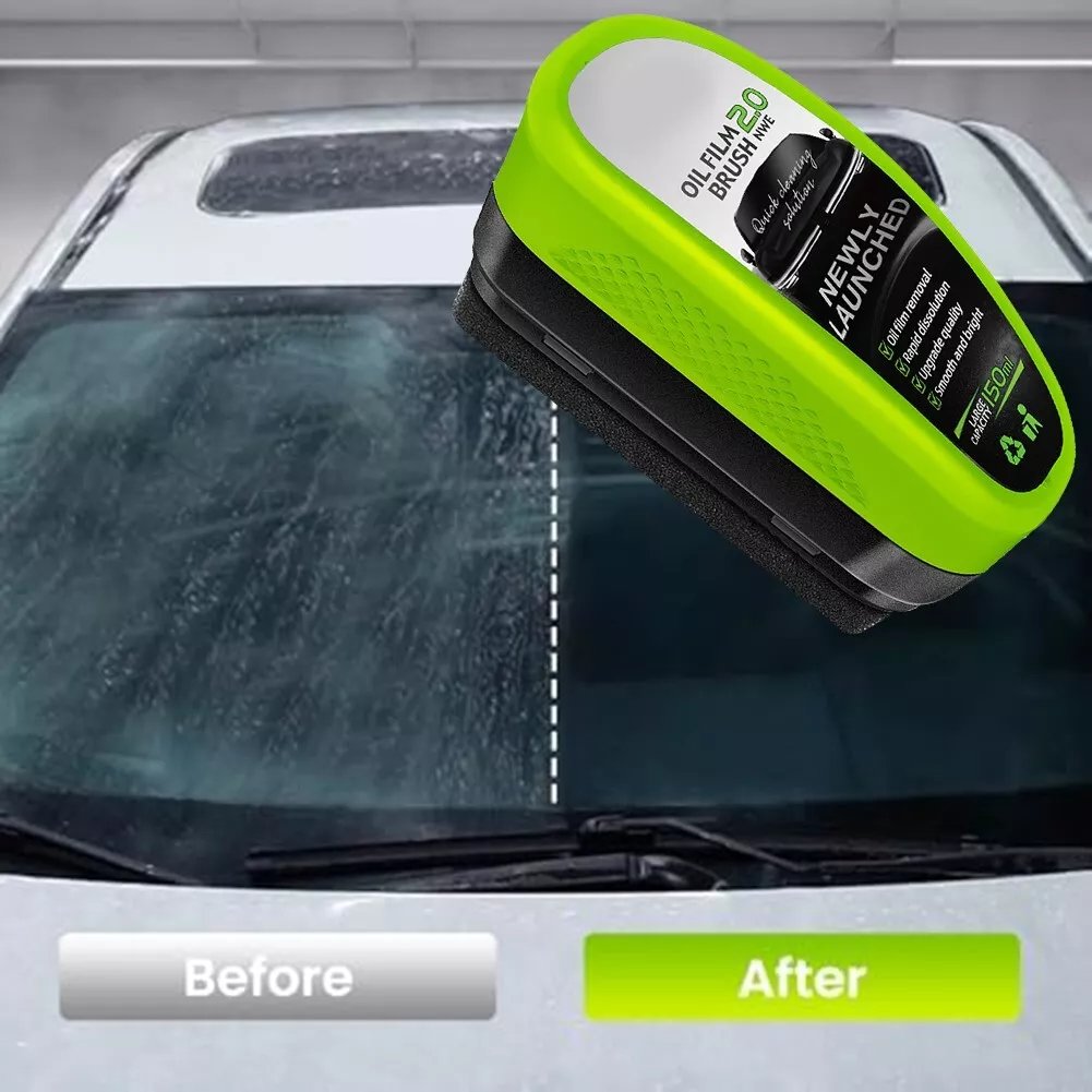 🔥 New upgrade Glass cleaning board-Automotive Oil Film Cleaning Brush