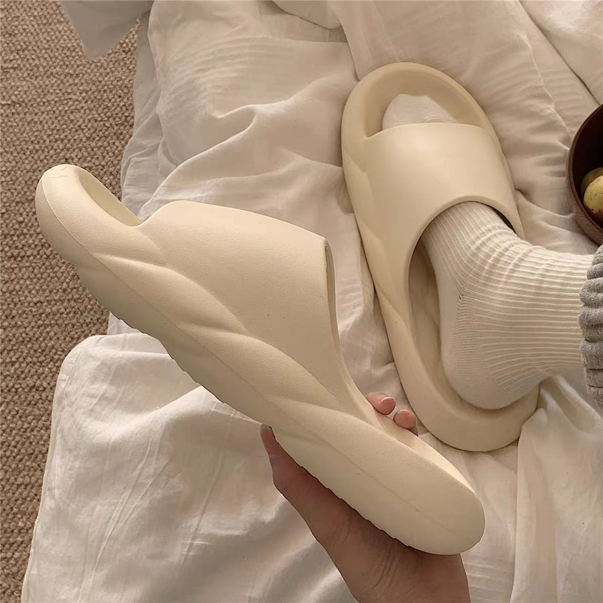 Men's outdoor platform slippers